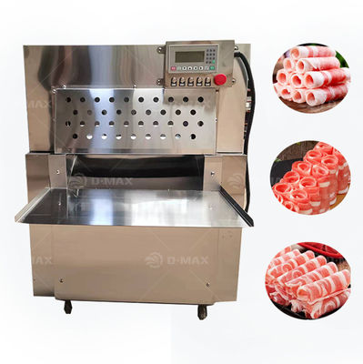 Voedsel en dranken roestvrij staal lam rol bevroren vlees snijmachine voor hotpot winkel