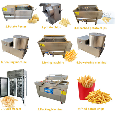 Elektrische aardappelchipmachine 3 HP voor semi-automatische kleine proceslijn