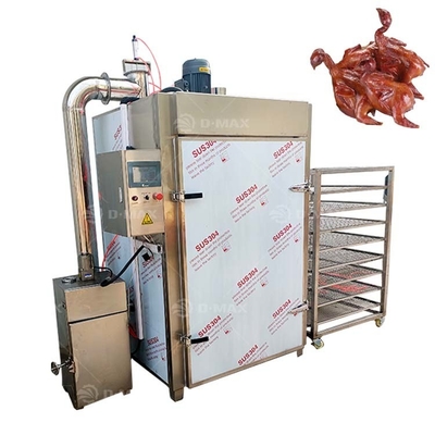 30 kg/partij High Speed gerookte vis-vlees bakoven met trolley en roken apparaat