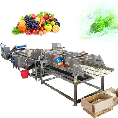 High Speed Groenteverwerkingslijn met 3,75 kW Power en Bubble Cleaning Technology