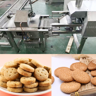 Machine voor de continue verwerking van biscuits en biscuitscrackers voor de productie van zachte biscuits