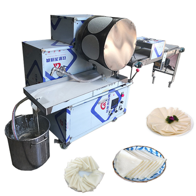 Automatische Spanning 380v Pancake Chapati Spring Roll Wrapper Egg Roll Skin Maker Machine