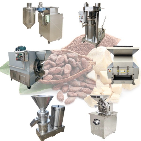0.75kw industriële cacaobonenrooster en -malmachine voor voedselverwerkingssysteem