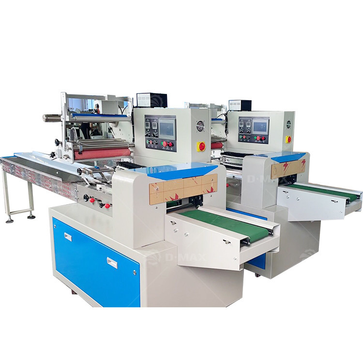 3/4 Sides Seal Nuts Enrobing Chocolate Flow Wrapping Machine voor Design Nutrition Bar